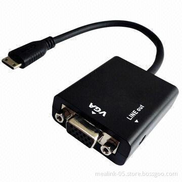 Mini HDMI to VGA Adapter Cable with Audio Output